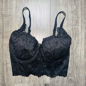 Victoria’s Secret Elegant Black Lace Lined Demi Bra